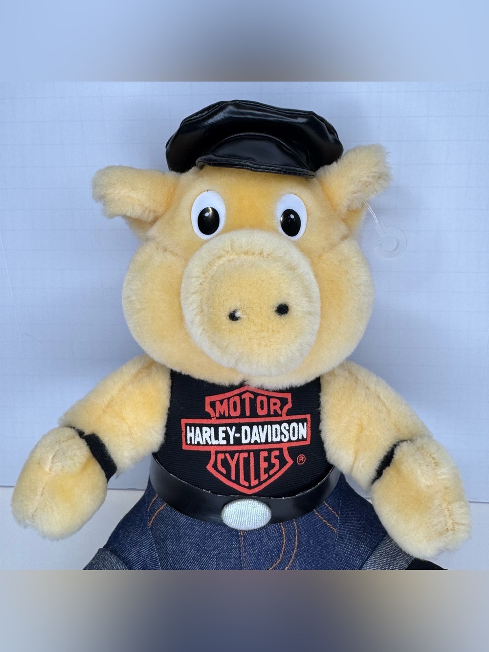 Vintage Harley Davidson Motorcycle 1998 Biker Hog Pig Plush Stuffed Toy - Picture 2 of 6